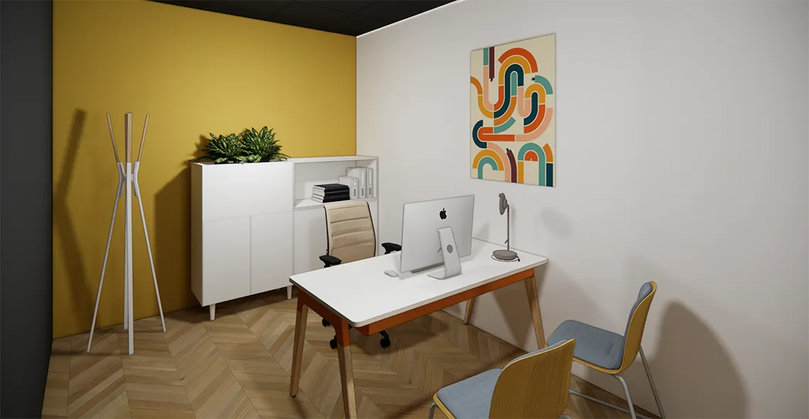 Aménagement intérieur d’entreprise à Bédée 35, espace de travail design