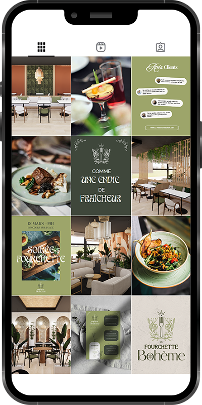 Feed Instagram - Gestion Réseaux sociaux - Restaurant à Montfort